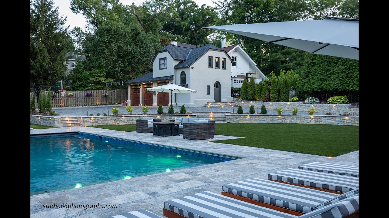Designed and Built Landscape Architecture plus Pool - YouTube