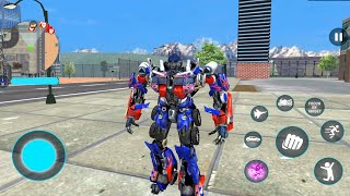 optimus prime Multiple Transformation Jet Robot Car Game 2020 - Android Gameplay #2 screenshot 4