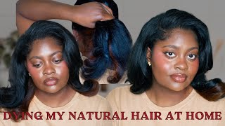 HOW I DYE MY NATURAL HAIR AT HOME| EASY PEEKABOO HAIR COLOR