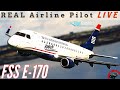 My first real e170 flight recreated  real airline pilot  fss e170  i figured it out  msfs2020