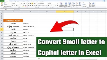 How to convert small letters to CAPITAL letters in Excel✔