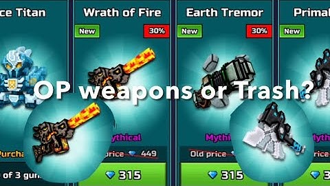 Pixel Gun 3d New Trader Van! OP weapons or Trash?