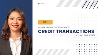 Sample 13: Introduction to Credit Transactions