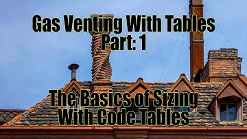 Gas Venting with Tables Part: 1 - Basic Vent Sizing