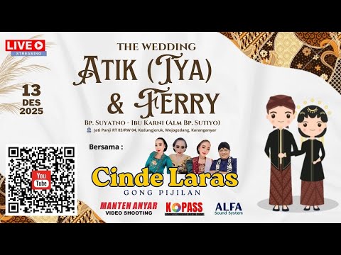 🔴 LIVE CINDE LARAS || WEDDING TONI \u0026 RENA || DJRONK PRO AUDIO JILID 1 || ARIA NADA HD