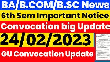 Gauhati University BA/B.COM/B.SC/Diploma Convocation Big Update | GU Convocation Program Big Update