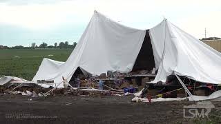 07052022 Sioux Falls, SD  Intense Green Tornado Warned Storm + Damage