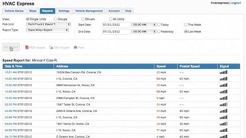Fleet Tracking Reports