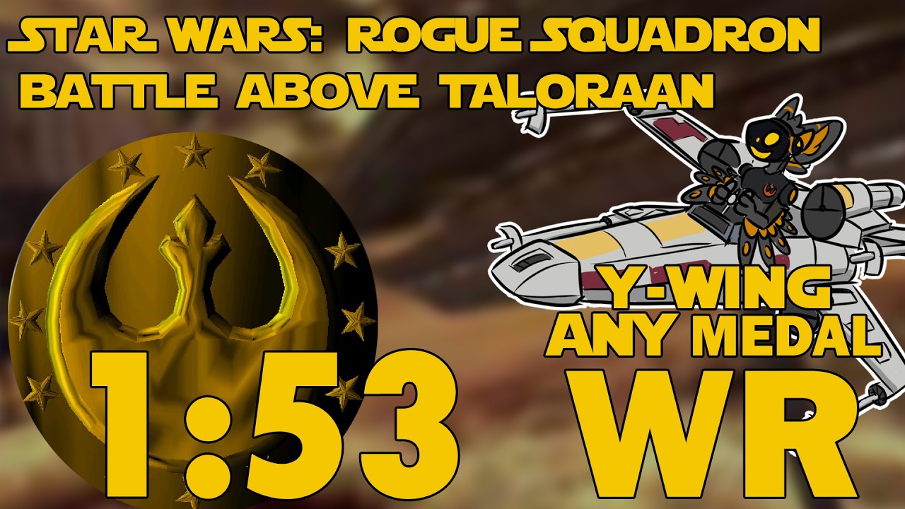 Star Wars: Rogue Squadron 3D | Battle Above Taloraan Speedrun | Y-Wing | 1:53 (WR)