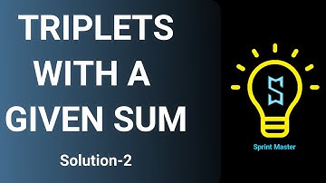 Find all triplets in an array with a given sum | Solution - 2 | Using Binary Search