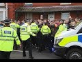 Police keep fans apart after Wrexham V Chester derby March 2018