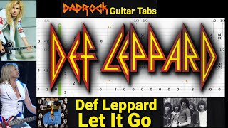Let It Go - Def Leppard - Guitar   Bass TABS Lesson