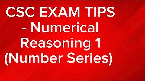 NUMERICAL REASONING questions na dating lumabas sa CSC exam ||with tutorial - Part 1 #numberseries