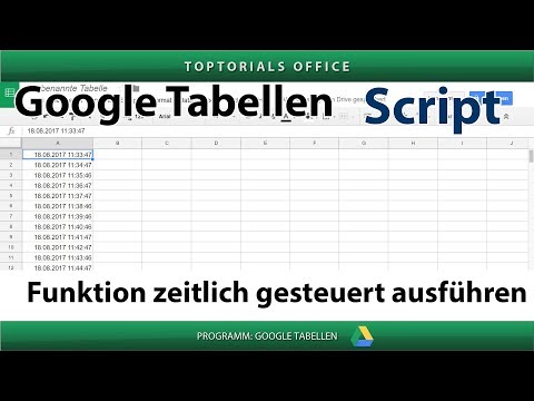 Funktion zeitlich gesteuert ausführen  (Google Tabellen Script)