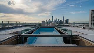Empty Rooftop Infinity Pool