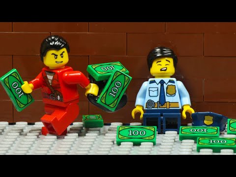 Lego City Bank Money Transport Robbery Attack