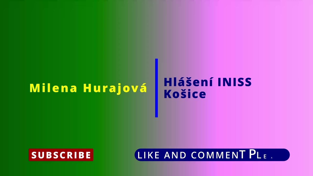 Košice station train announcements, hlášení ZSSK Iniss, Milena Hurajová, part 2