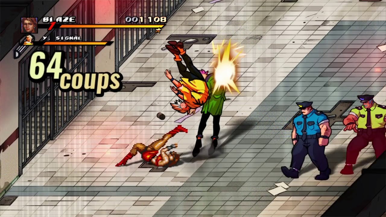 Streets of Rage 4: police station hard with Blaze SOR3