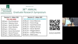 2021 Graduate Symposium Session 1