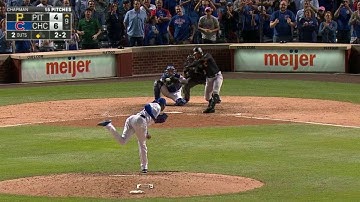 PIT@CHC: Cervelli makes it a one-run game with single