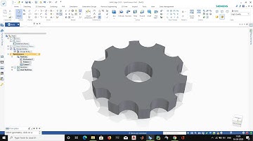 How to make a simple gear with SIEMENS SOLID EDGE | Solid Edge Tutorial #1
