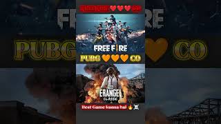 Free Fire vs Pubg ❤️🧡 best game konsa hai || 🔥☠️ #freefire #pubg #shorts