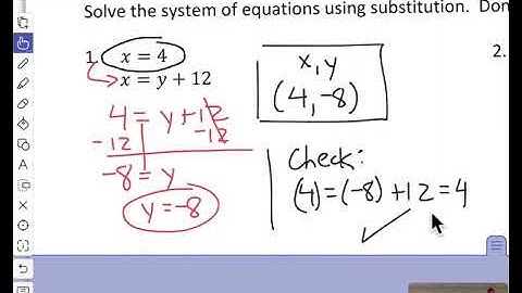 7.2 Solve by Substitution Notes Video