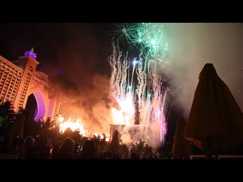 Dubai Atlantis palm hotel's GALA DINNER\\ FIREWORKS\\JUMAIRAH BEACH\\Sukhy's Nest