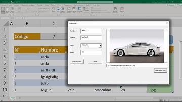 Formulario con registro de datos y imagen en Excel  ( Macros VBA)