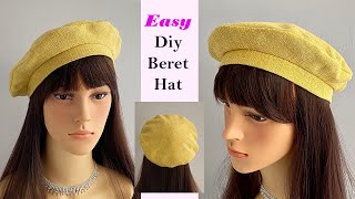 💖👒 Beautiful Beret hat cutting and sewing | DIY Fabric Hats | French Beret Hat | Woman