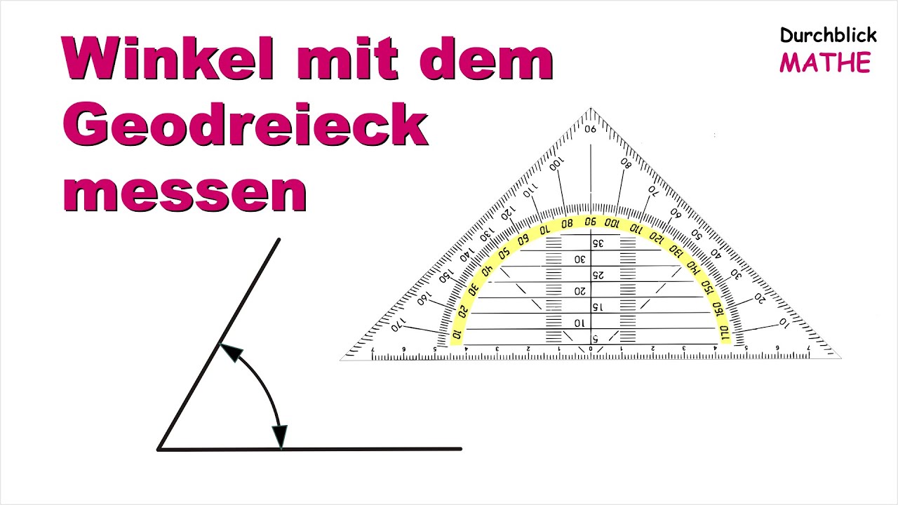 Wie Viel Grad Hat Ein Spitzer Winkel Geodreieck: Spitzer Winkel messen - YouTube