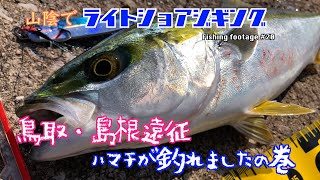 【釣り動画 Fishing footage #20】山陰でライトショアジギング 鳥取・島根遠征 ハマチが釣れましたの巻