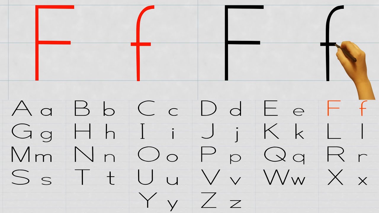 Learn to read and write letter F | Learning Alphabet - YouTube