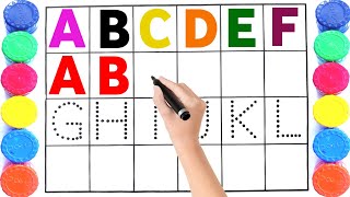 A to Z alphabet,collection for writing along dotted line for toddlers, ABC song,activity for kids,70