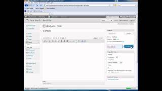 WordPress Part 3: Creating Pages, Text Editor, Making a Static Front Page