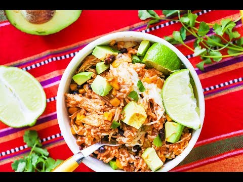 Instant Pot Chicken Burrito Bowls - done in 30 minutes!