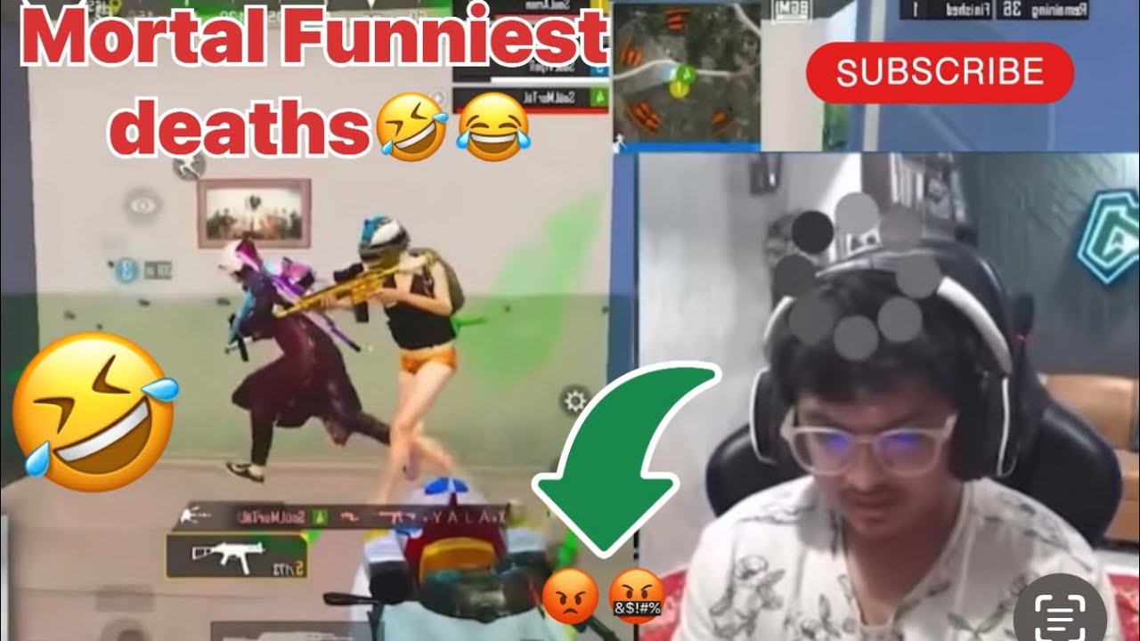 Mortal funniest deaths😂 | mortal rage level 💯%😡🤣 | bgmi #mortal # ...