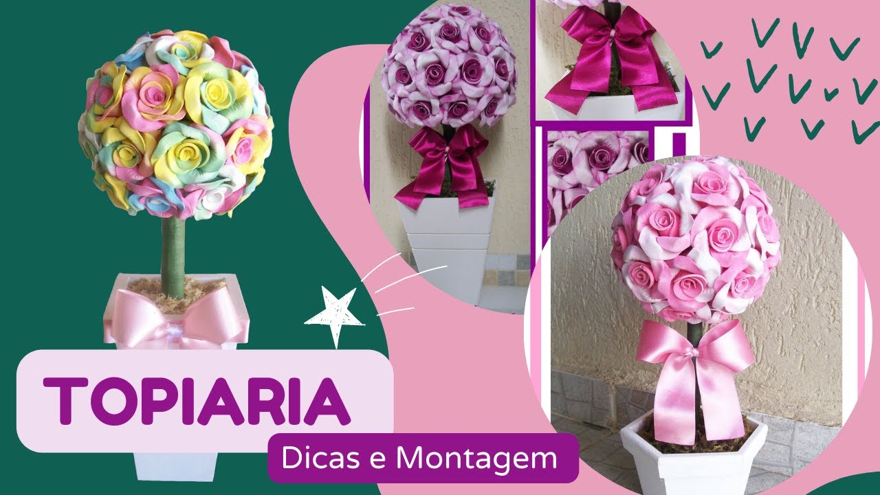 QUER UM ARRANJO LINDO PARA A SUA CASA ? QUE TAL UMA TOPIARIA ? Passo a passo  da Topiaria