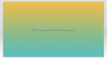 D3 v4 ajust zoom to center
