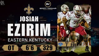 New Orleans Saints Select Eastern Kentucky's Josiah Ezirim