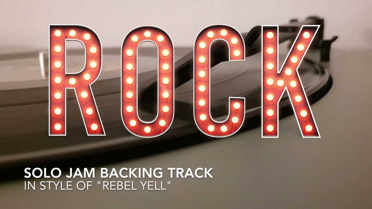Guitar SOLO Backing Jam Track in Style of "Rebel Yell" by Billy Idol in Bm