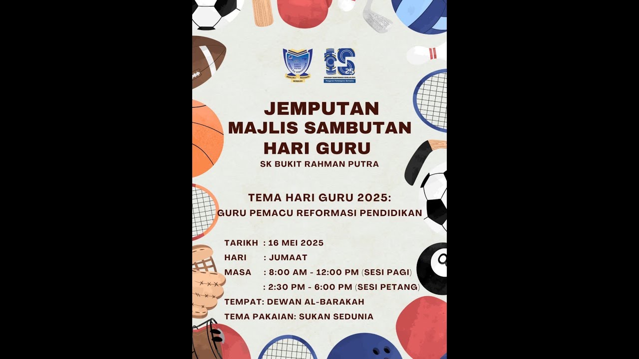 VIDEO UCAPAN HARI GURU SK BUKIT RAHMAN PUTRA