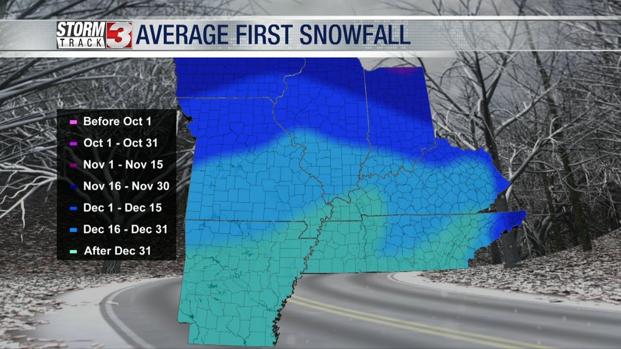 Average first snowfall for region hits late December YouTube