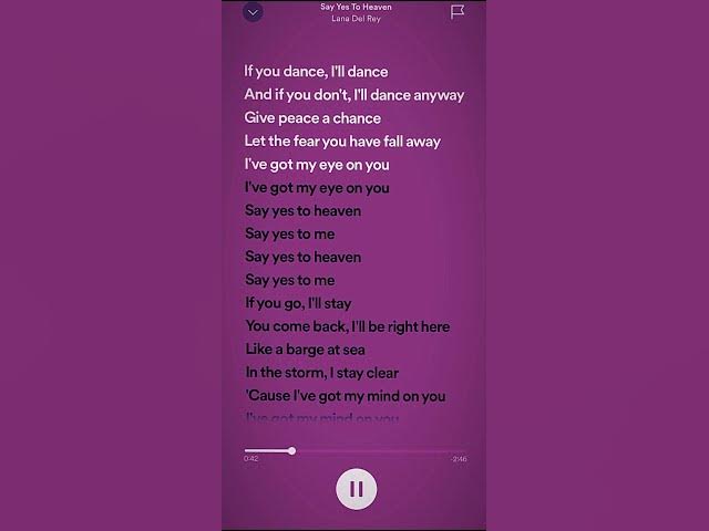 Say Yes To Heaven -sped up- #recommended #lyric #spedup