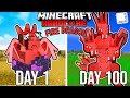 Surviving 100 Days a Fire Dragon in Hardcore Minecraft