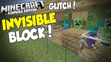 Minecraft [XBOX & PS3] INVISIBLE BLOCK GLITCH (Tutorial)