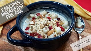 Roasted Oats & Makhana Recipe|Healthy Breakfast Premix|No cook Breakfast|Weight loss recipe