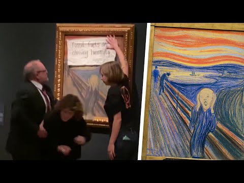 Climate activists fail to glue themselves to 'The Scream' painting