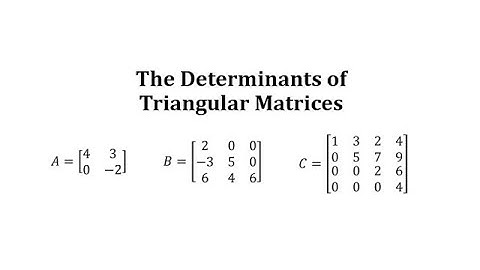 Determinantes de las matrices triangulares