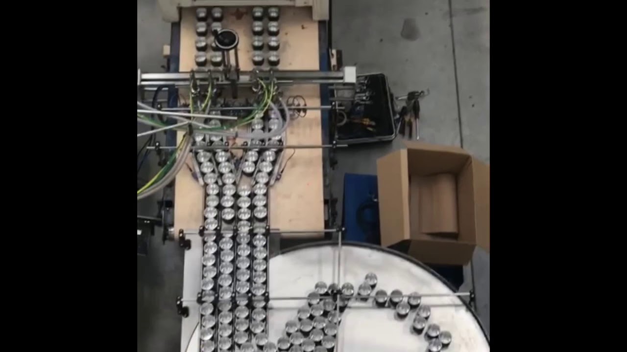 Shoe polish tin filling line